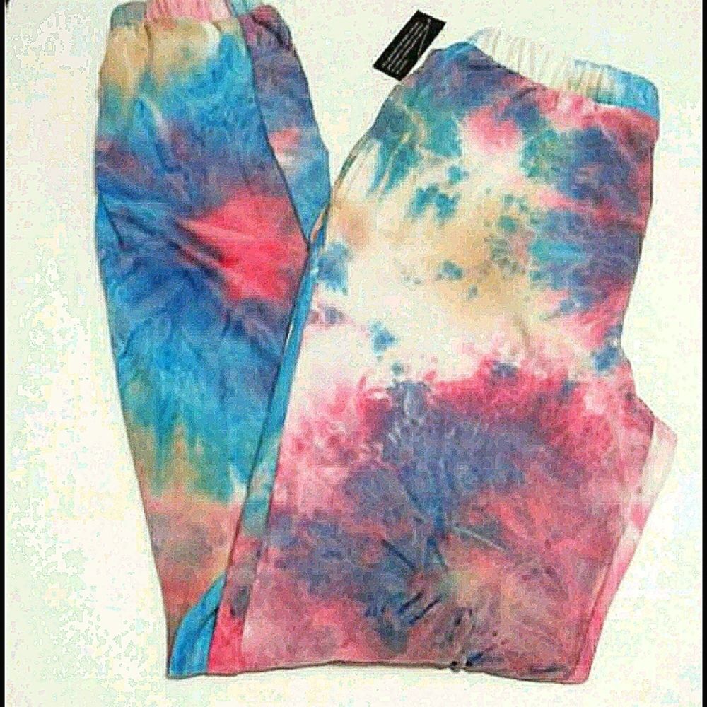 Derek Heart Pastel Tie Dye Super Soft Comfy Lounging Joggers S